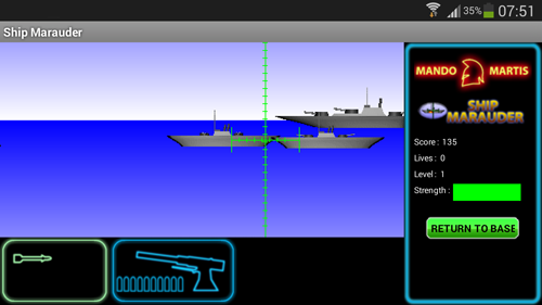Ship Marauder Action Screen